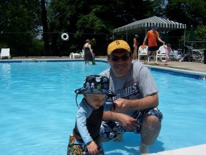 Me and Jack in the pool