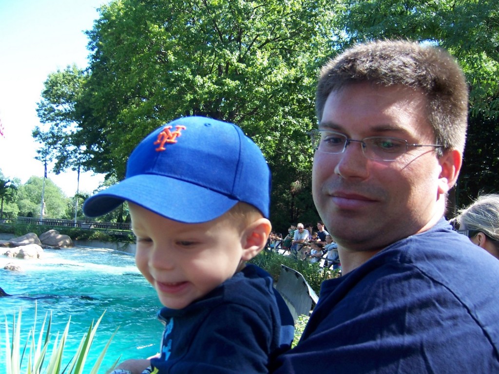 Jack and Daddy check out the seals